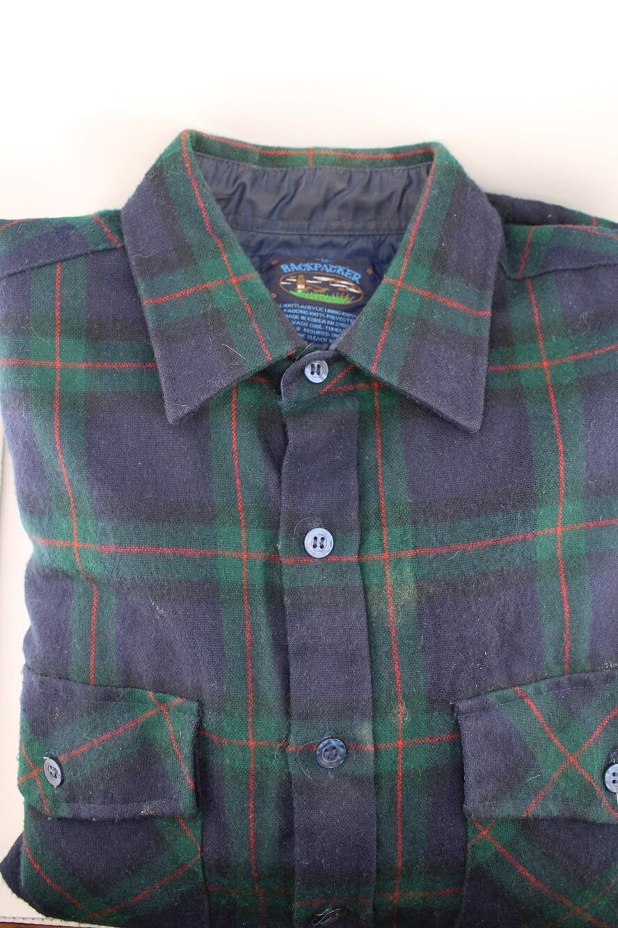 Vintage Size M Backpacker Insulated Acrylic Flannel Shirt Jacket EUC